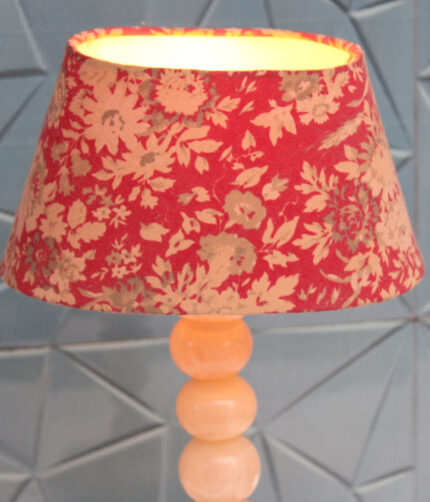 Vintage Floral Red Fabric Lampshade For Living Room