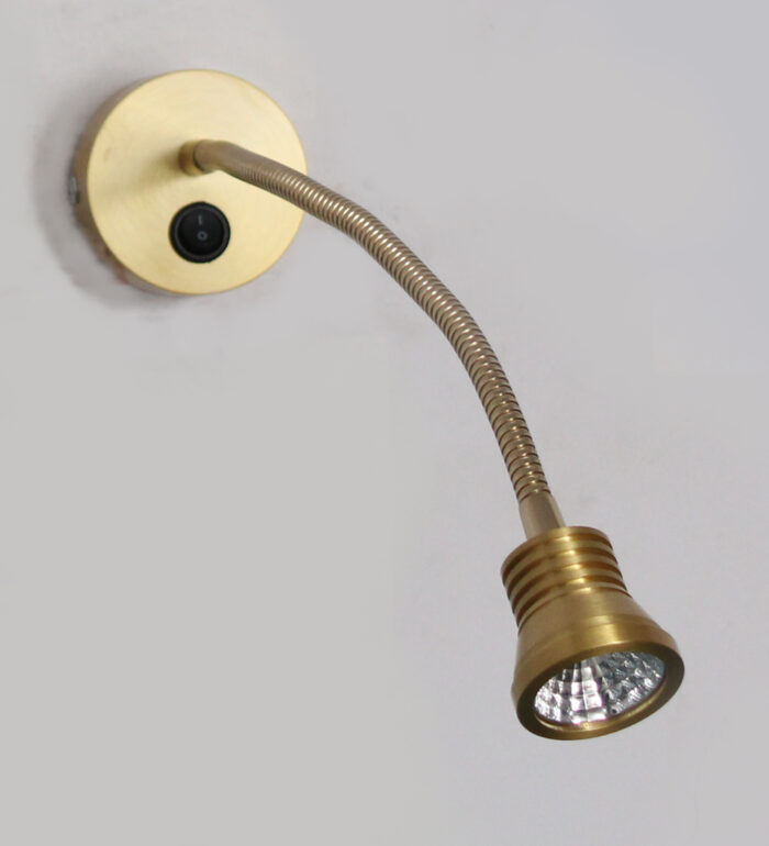 Golden Flexible Wall-Mounted LED Spot Light