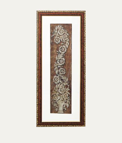 Elegant Floral Engraved Flower Wall Painting for Home and Office