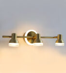 Golden Glow : Luxe Triple-Head Picture Light With LED Backplate