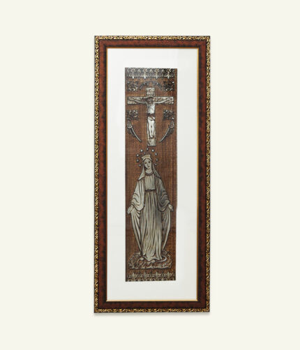 Virgin Mary and Crucifixion Wall Painting