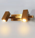 Modern Brass Finish Dual-Head LED Wall Mounted Picture Light