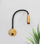 Modern Brass Finish LED Wall Mounted Reading Spotlight with Flexible Gooseneck