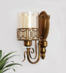 Luxury Golden Finish Wall Sconce with Ornate Design