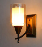 Modern Antique Finish Wall Light with Clear Glass for Bedroom