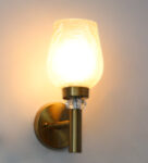 Elegant Vintage Wall Sconce Light with Frosted Glass