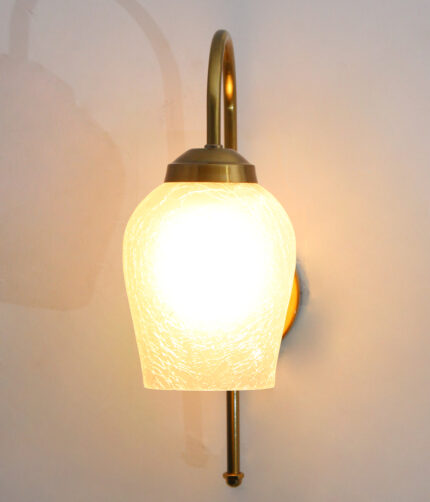 crackle glass wall sconce