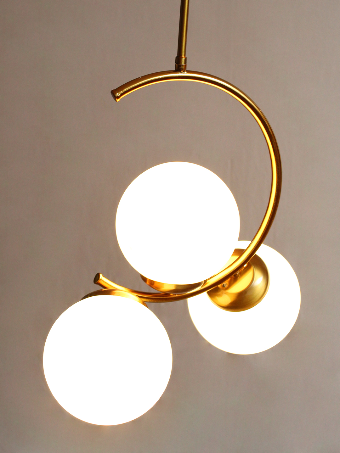 modern triple globe LED pendant light