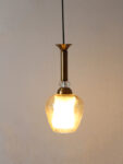 Clear Amber Glass Hanging Lamp