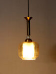 Soft Amber Glass Hanging Lamp