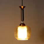 Soft Amber Glass Hanging Lamp