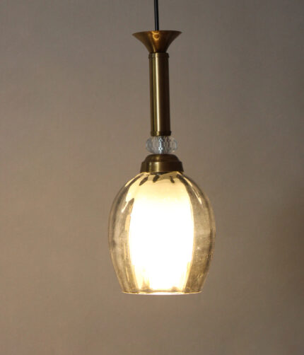 Smoke Grey Glass Pendant Light