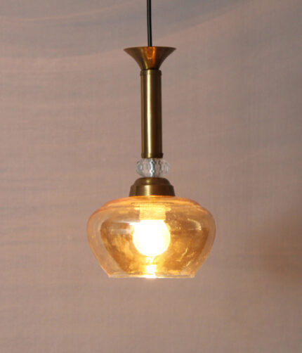 Amber Kachori Glass Hanging Lamp