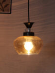Kachori Glass Pendant Light with Amber Finish