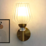 Petal-Shaped Clear Modern Glass Wall Light