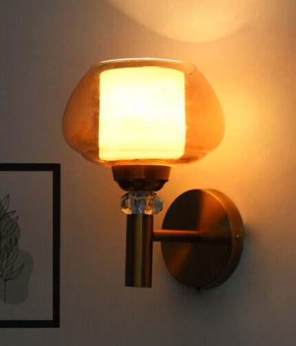 Decorative Amber Bubble Glass Wall Light