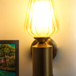 Golden Tulip Glass Brass Wall Mounting Light