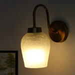 Standard Down Curve Vintage Frosted Glass Wall Light