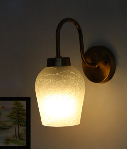 Standard Down Curve Vintage Frosted Glass Wall Light