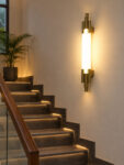 Modern Gold Vertical Linear LED Sconce