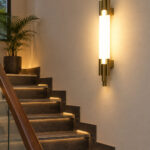 Modern Gold Vertical Linear LED Sconce