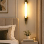 Modern Gold Vertical Linear LED Sconce