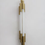 Modern Gold Vertical Linear LED Sconce