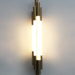 Modern Gold Vertical Linear LED Sconce