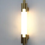 Modern Gold Vertical Linear LED Sconce