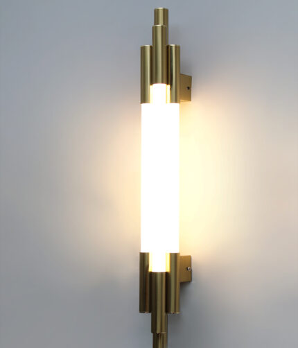 Modern Gold Vertical Linear LED Sconce